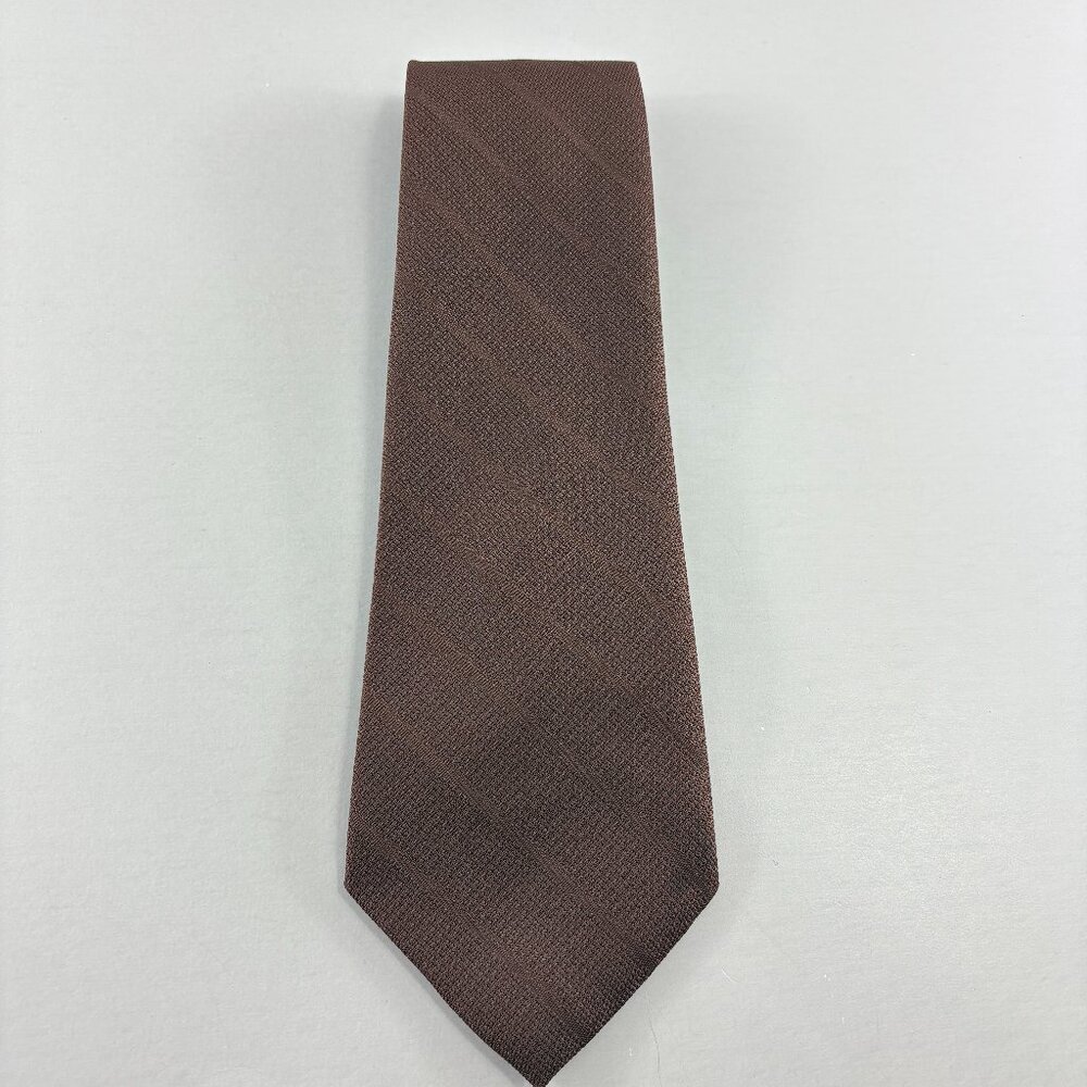 Angelo Correlli Brown Striped Men's Tie 4 1/4" x 56" Vintage